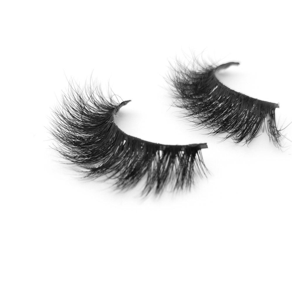 Eyelash Manufacturer Sell 100% Real Mink Fur 3D Mink Strip Lashes with Customized Box YY101